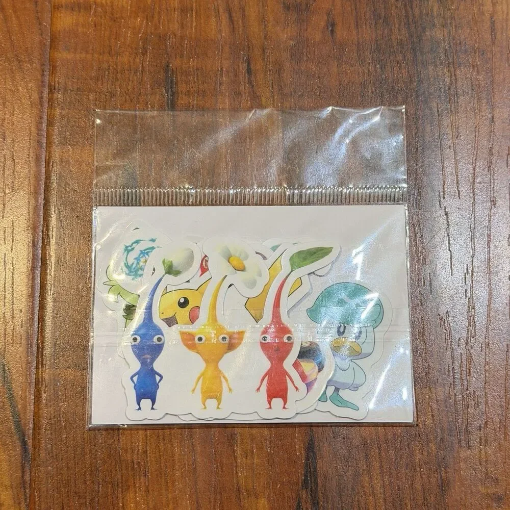 3 x Pikmin 4 Nintendo Switch Promo Keychain, Erasers & Stickers - New & Sealed!